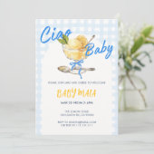 Ciao Baby Lemon Sorbet Baby shower Uitnodiging (Staand voorkant)