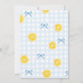 Ciao Baby Lemon Sorbet Baby shower Uitnodiging (Achterkant)