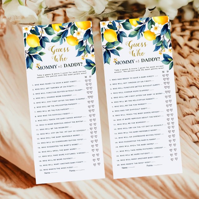 Ciao Baby Lemon Wreath Guess Who Mommy or Daddy  (Creator heeft geüpload)