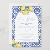 Ciao Baby Lemons Baby shower Party Voor Jongen Kaart (Voorkant)