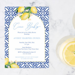 Ciao Baby Lemons Baby shower Party Voor Jongen Kaart
