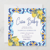 Ciao Baby Mediterraan Majolica Tegel Citroendouche Kaart (Voorkant)