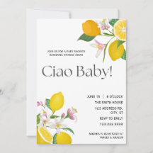 "Ciao Baby" Mooie Italiaanse citroenen en bloemen