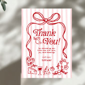 Ciao Baby Red Whimsical Italian Lemons Baby shower Bedankkaart