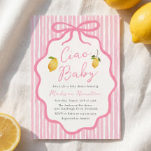 Ciao Baby Roze Italiaanse Citroen Baby Shower