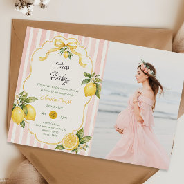 Ciao Baby Roze Tegels & Citroen Baby Shower Foto Kaart