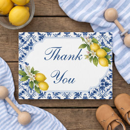 Ciao Baby Shower Bedankkaart - Plat Notitiekaartje