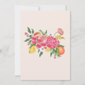 Ciao Baby shower Bloemen Uitnodiging (Achterkant)