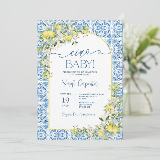 Ciao Baby Shower Kaart (Staand voorkant)