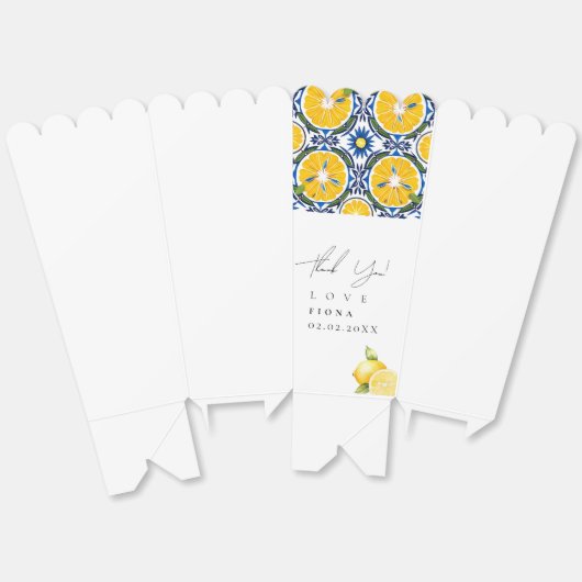 Ciao Baby shower Lemon thema Douche Bedankdoosjes (Ongevouwen)