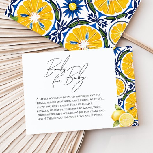 Ciao Baby shower Lemon thema Douche Boek Verzoek Informatiekaartje