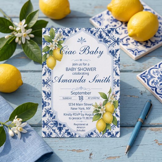 Ciao Baby Shower Uitnodiging