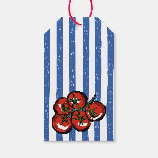 Ciao baby tomato blue Italian baby shower favor Cadeaulabel (Achterkant)