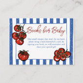 Ciao baby tomato Italian baby shower book request Informatiekaartje (Voorkant)