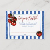 Ciao baby tomato Italian baby shower diaper raffle Informatiekaartje (Voorkant)