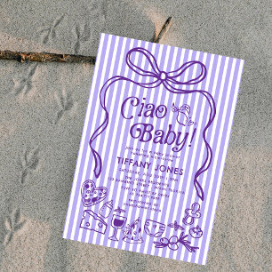Ciao Baby Whimsical Italian Lemons Baby shower Kaart