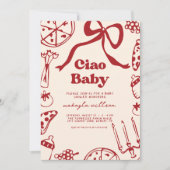 Ciao Baby Whimsical Italian Pizza Baby Shower Kaart (Voorkant)