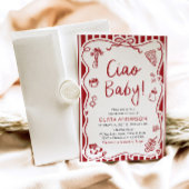 Ciao Baby Whimsical Italian Pizza Schattige Baby s Kaart