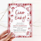 Ciao Baby Whimsical Italian Pizza Schattige Baby s Kaart