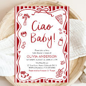Ciao Baby Whimsical Italian Pizza Schattige Baby s Kaart