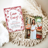 Ciao Baby Whimsical Italian Pizza Schattige Baby s Kaart