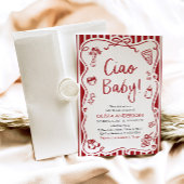 Ciao Baby Whimsical Italian Pizza Schattige Baby s Kaart