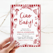 Ciao Baby Whimsical Italian Pizza Schattige Baby s Kaart