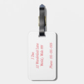 Ciao-Bagagelabel Bagagelabel (Achterkant verticaal)