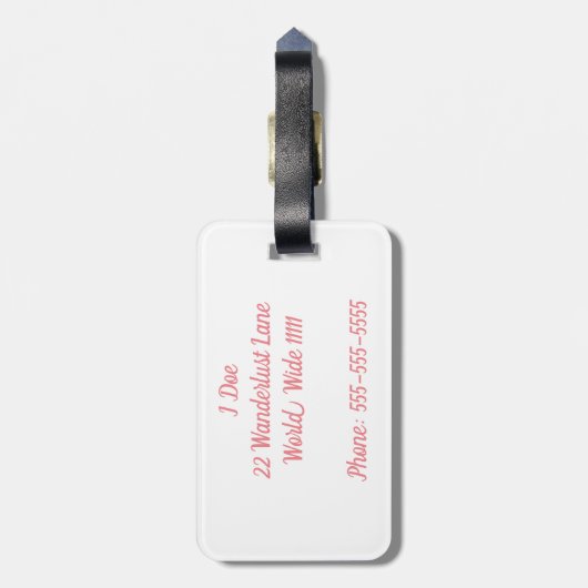 Ciao-Bagagelabel Bagagelabel (Achterkant verticaal)