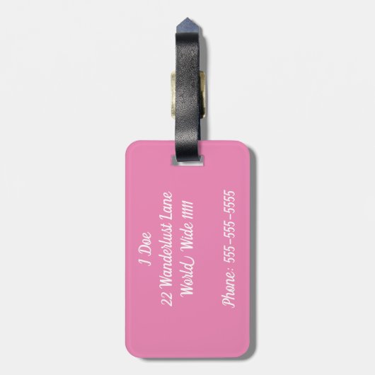 Ciao-Bagagelabel Bagagelabel (Achterkant verticaal)