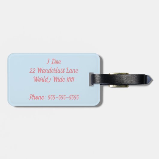 Ciao-Bagagelabel Bagagelabel (Achterkant horizontaal)