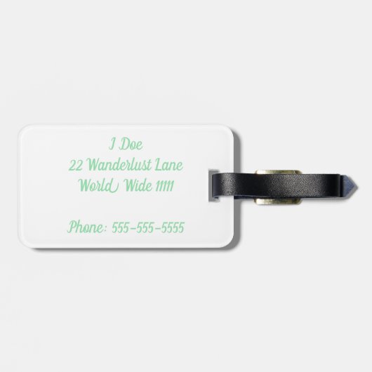 Ciao-Bagagelabel Bagagelabel (Achterkant horizontaal)