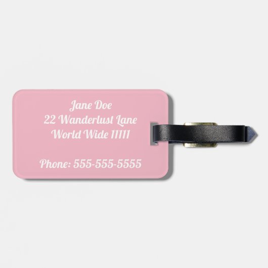 Ciao-Bagagelabel Bagagelabel (Achterkant horizontaal)