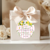 Ciao Bambina Baby Shower Thank you  Ronde Sticker