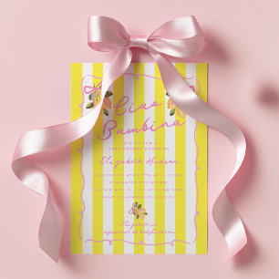 Ciao Bambina Gele Streep Citroen Baby Shower Kaart