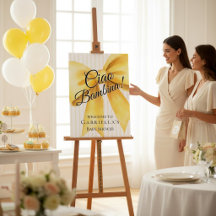 Ciao Bambina Gouden Boog Baby Shower Welkomstbord