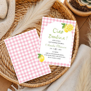 Ciao bambina Italiaanse Citroen Baby Shower  Kaart