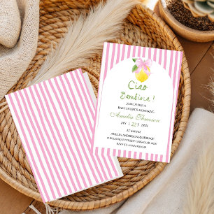 Ciao bambina Italiaanse Citroen Baby Shower  Kaart