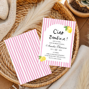 Ciao bambina Italiaanse Citroen Baby Shower  Kaart