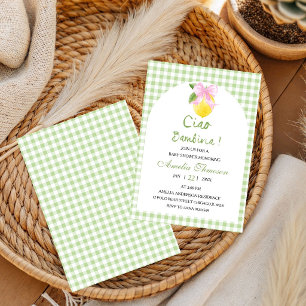 Ciao bambina Italiaanse Citroen Baby Shower  Kaart