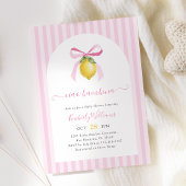 Ciao Bambina Pink Lemon Baby Shower Invitation Kaart