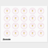 Ciao Bambina Pink Lemon Baby Shower Stickers (Vel)