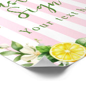 Ciao Bambina Pink Stripe Lemon Custom Sign Poster (Hoek)
