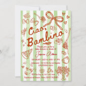 Ciao Bambino Baby Shower Invitation Kaart (Voorkant)