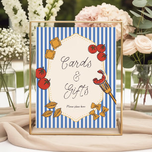 Ciao Bambino Blauwe Italiaanse Kaarten & Cadeaus Poster
