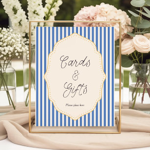 Ciao Bambino Blauwe Italiaanse Kaarten & Cadeaus Poster