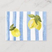 Ciao Bambino blauwe strepen citroenen luier verlot Informatiekaartje (Achterkant)