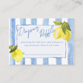 Ciao Bambino blauwe strepen citroenen luier verlot Informatiekaartje (Voorkant)