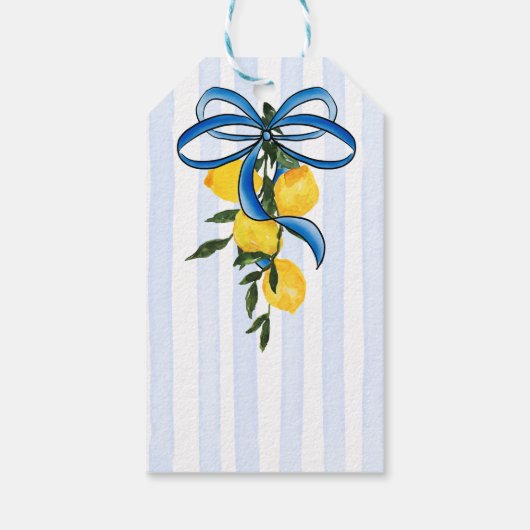 Ciao bambino citroenen Italiaans baby shower gunst Cadeaulabel (Achterkant)