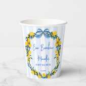 Ciao bambino citroenen Italiaans baby shower op ma Papieren Bekers (Achterkant)